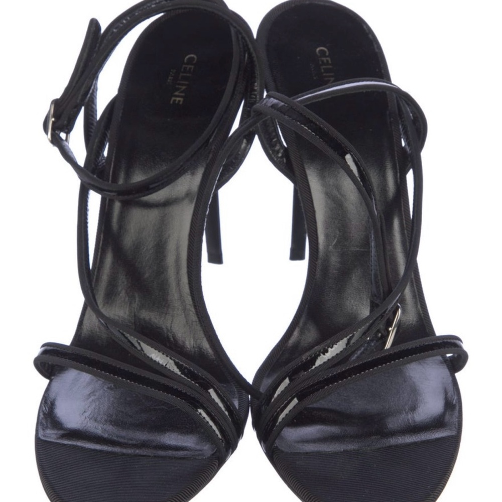 Celine Black Strappy Heels